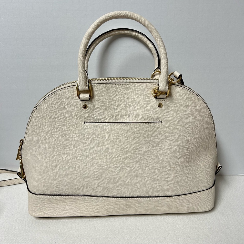 Coach Dome‎ Sierra Satchel Purse Bag Long Strap Bird Applique F22255 Chalk - Picture 2 of 13